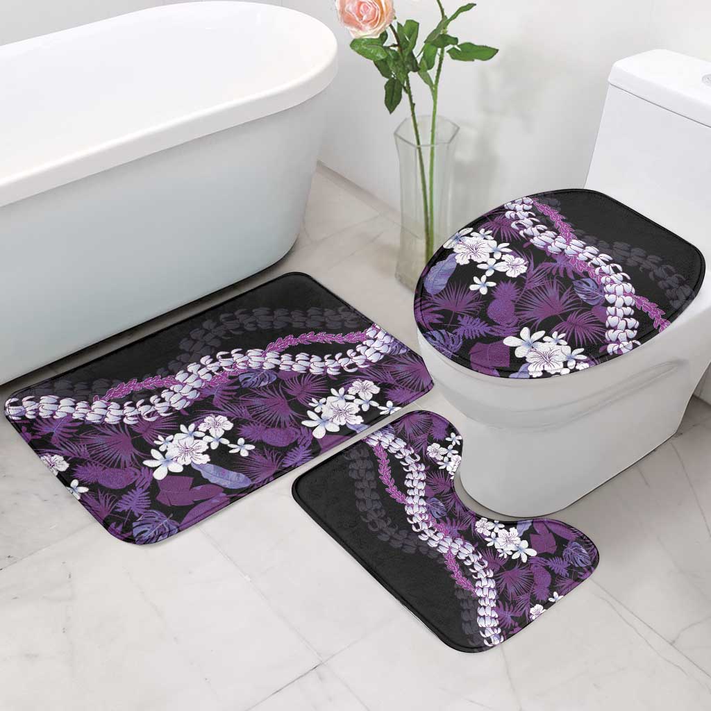 Poni Aloha Hawaii Lei Bathroom Set Tropical Flowers Elegant Vibe - Polynesian Pride