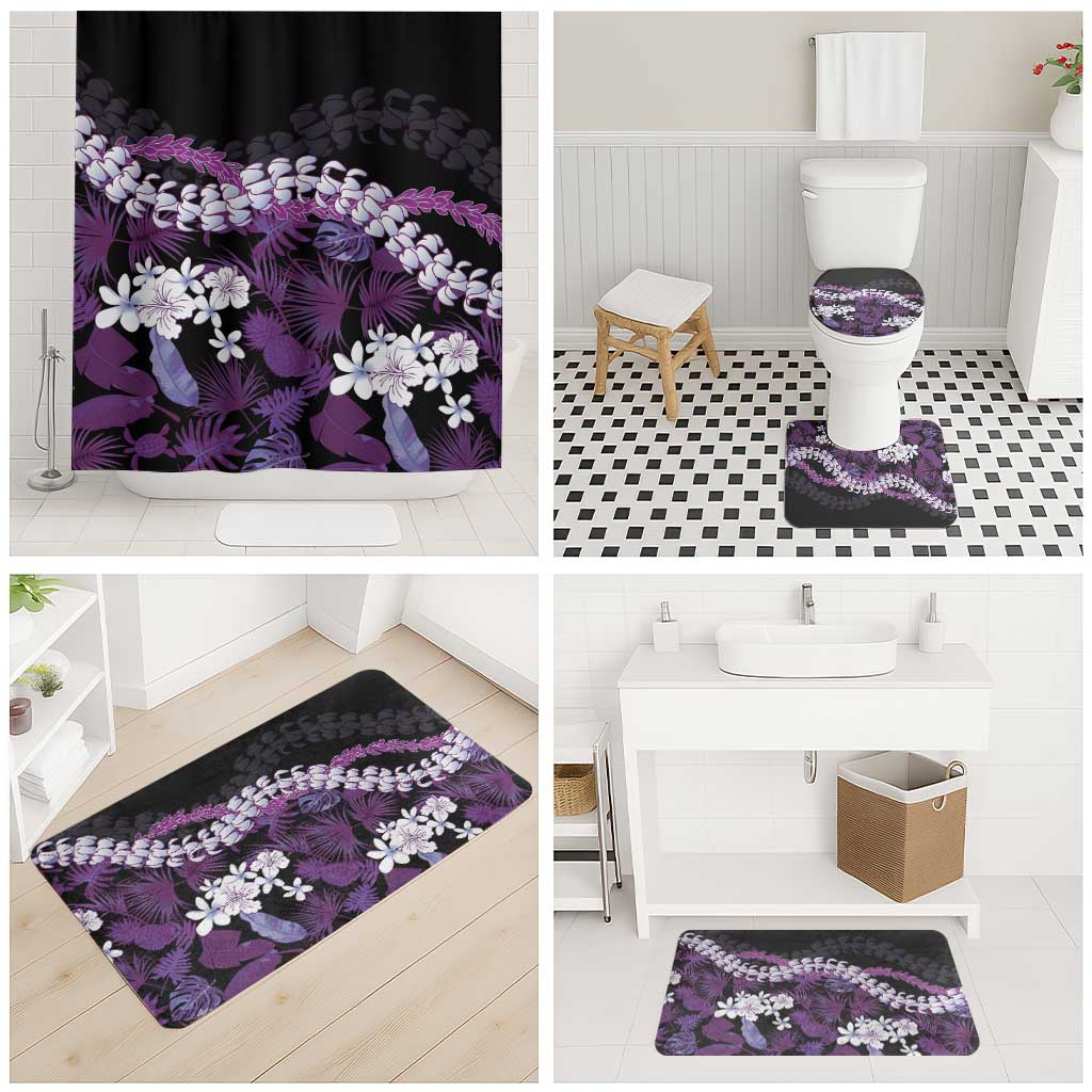 Poni Aloha Hawaii Lei Bathroom Set Tropical Flowers Elegant Vibe - Polynesian Pride