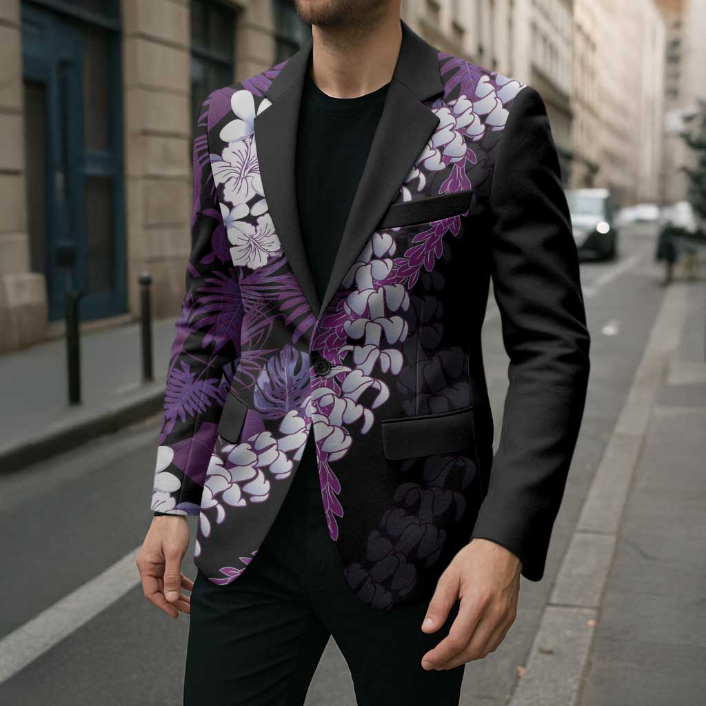 Poni Aloha Hawaii Lei Blazer Tropical Flowers Elegant Vibe - Polynesian Pride