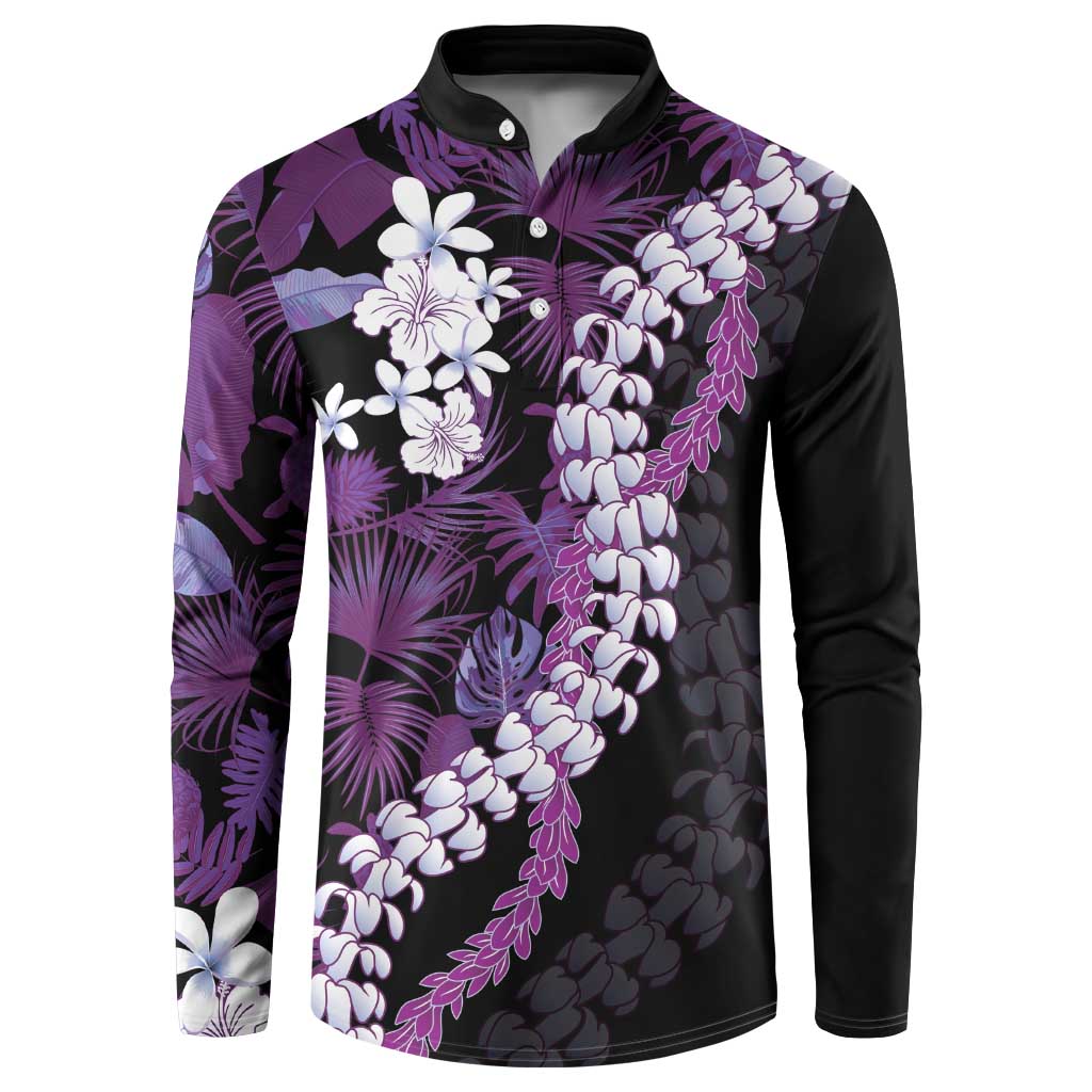 Poni Aloha Hawaii Lei Button Sweatshirt Tropical Flowers Elegant Vibe - Polynesian Pride
