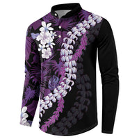 Poni Aloha Hawaii Lei Button Sweatshirt Tropical Flowers Elegant Vibe - Polynesian Pride