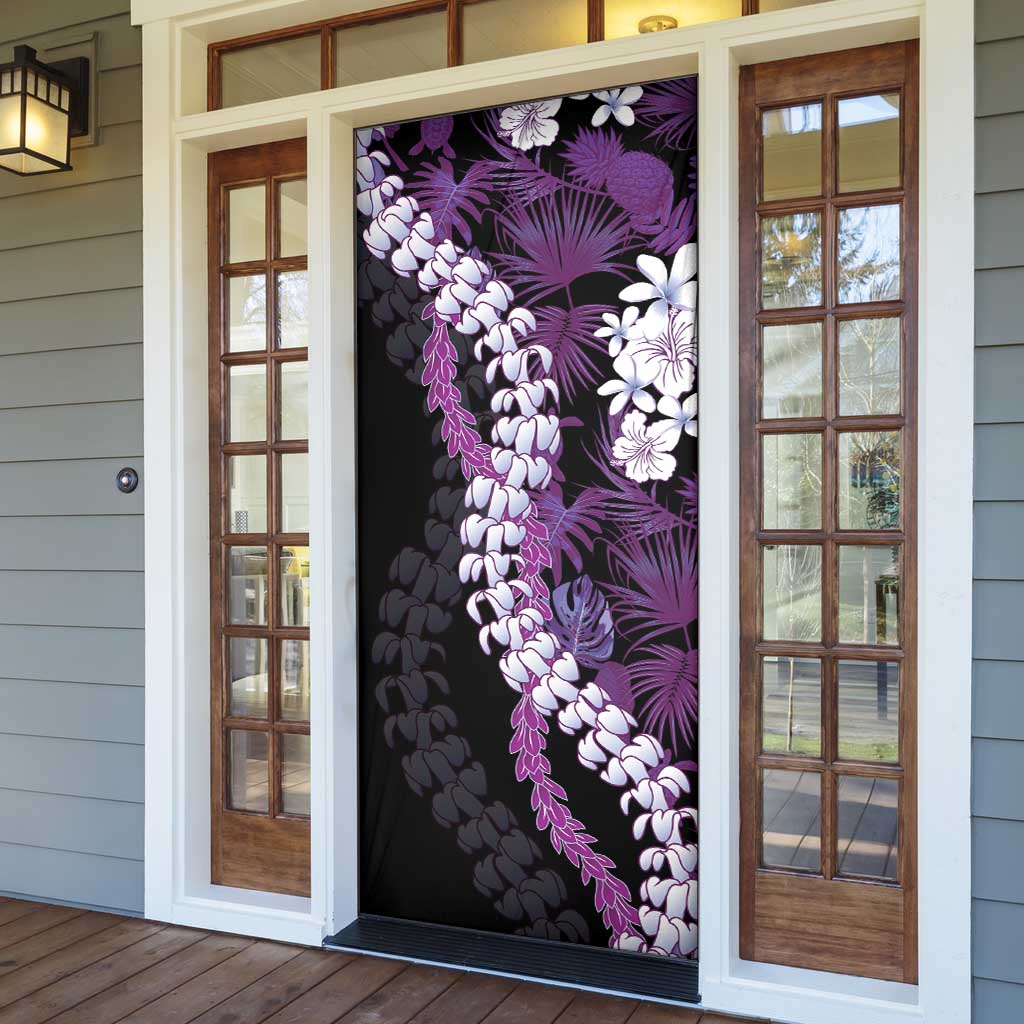 Poni Aloha Hawaii Lei Door Cover Tropical Flowers Elegant Vibe - Polynesian Pride