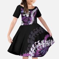 Poni Aloha Hawaii Lei Family Matching Off Shoulder Maxi Dress and Hawaiian Shirt Tropical Flowers Elegant Vibe - Polynesian Pride