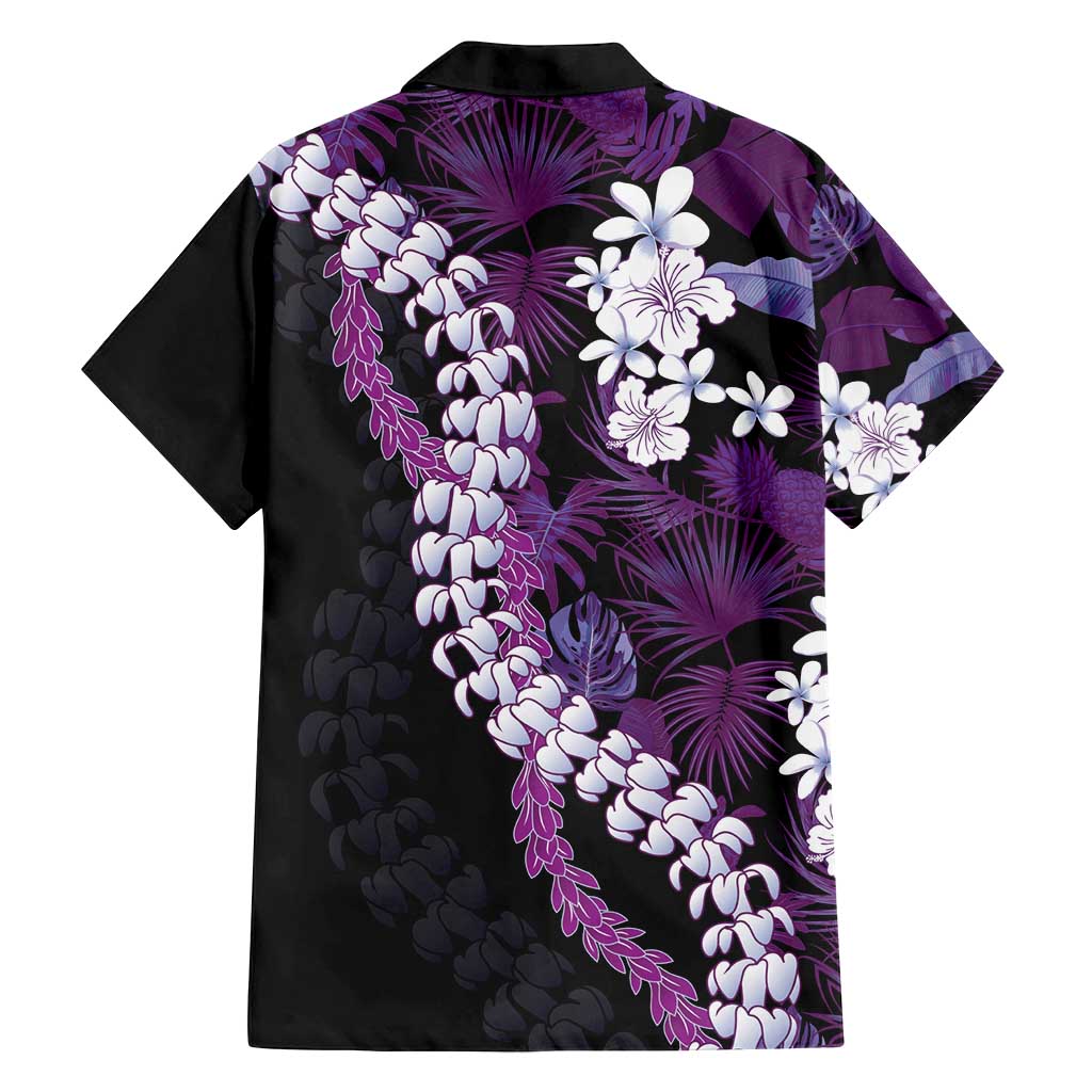 Poni Aloha Hawaii Lei Family Matching Off Shoulder Short Dress and Hawaiian Shirt Tropical Flowers Elegant Vibe - Polynesian Pride