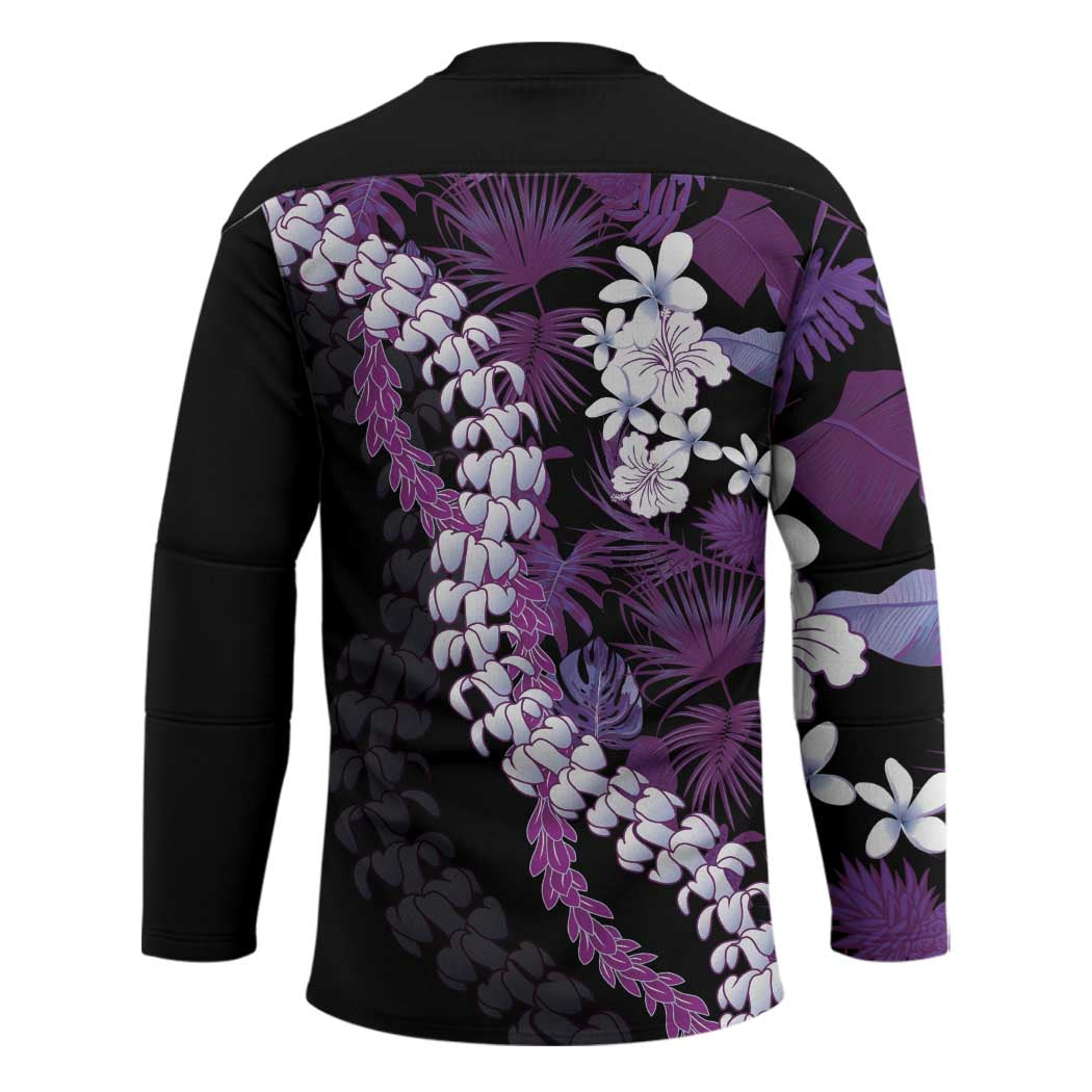 Poni Aloha Hawaii Lei Hockey Jersey Tropical Flowers Elegant Vibe - Polynesian Pride