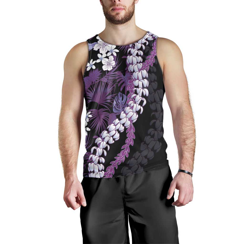Poni Aloha Hawaii Lei Men Tank Top Tropical Flowers Elegant Vibe - Polynesian Pride