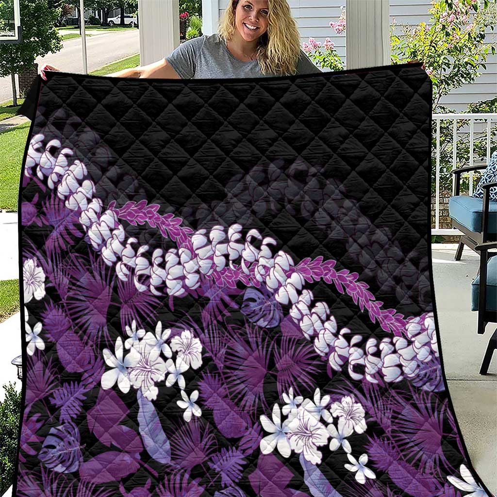 Poni Aloha Hawaii Lei Quilt Tropical Flowers Elegant Vibe - Polynesian Pride
