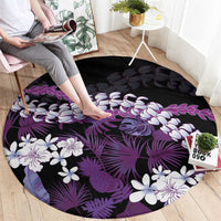 Poni Aloha Hawaii Lei Round Carpet Tropical Flowers Elegant Vibe - Polynesian Pride