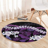 Poni Aloha Hawaii Lei Round Carpet Tropical Flowers Elegant Vibe - Polynesian Pride