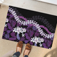 Poni Aloha Hawaii Lei Rubber Doormat Tropical Flowers Elegant Vibe - Polynesian Pride