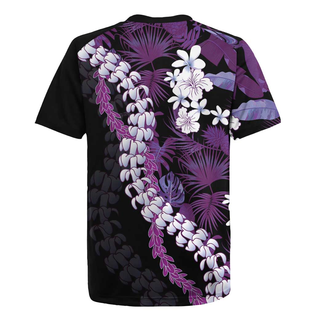 Poni Aloha Hawaii Lei Rugby Jersey Tropical Flowers Elegant Vibe - Polynesian Pride