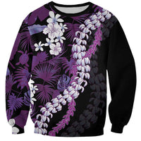 Poni Aloha Hawaii Lei Sweatshirt Tropical Flowers Elegant Vibe - Polynesian Pride