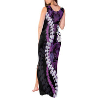Poni Aloha Hawaii Lei Tank Maxi Dress Tropical Flowers Elegant Vibe - Polynesian Pride