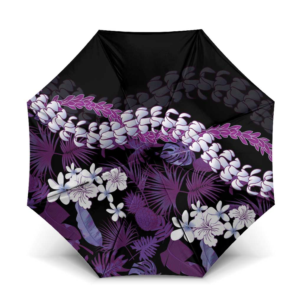 Poni Aloha Hawaii Lei Umbrella Tropical Flowers Elegant Vibe - Polynesian Pride
