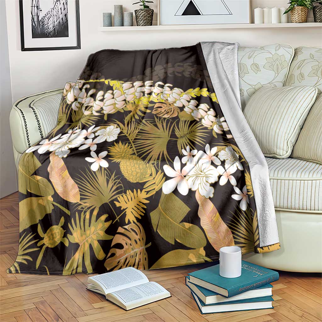 Kula Aloha Hawaii Lei Blanket Tropical Flowers Elegant Vibe - Polynesian Pride