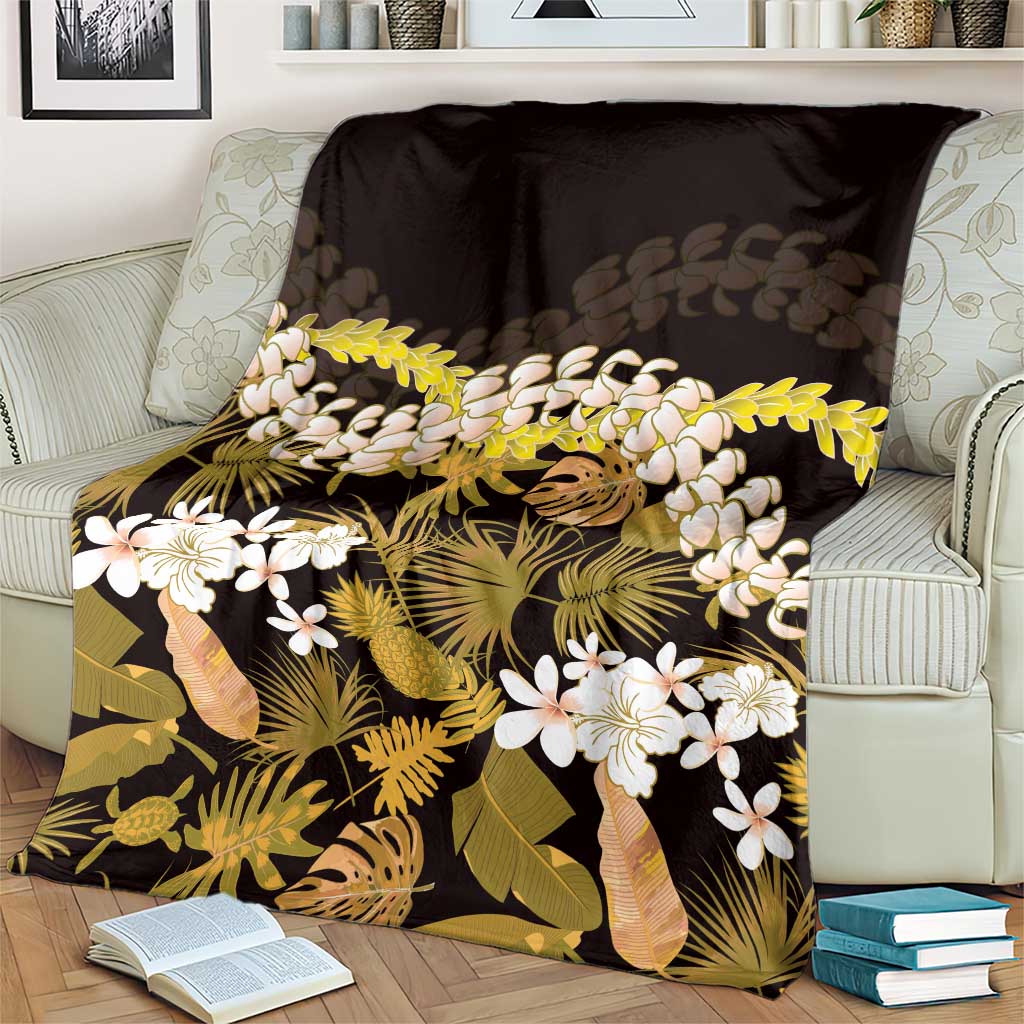 Kula Aloha Hawaii Lei Blanket Tropical Flowers Elegant Vibe - Polynesian Pride