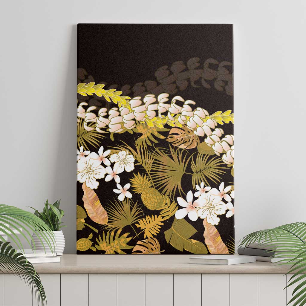 Kula Aloha Hawaii Lei Canvas Wall Art Tropical Flowers Elegant Vibe - Polynesian Pride