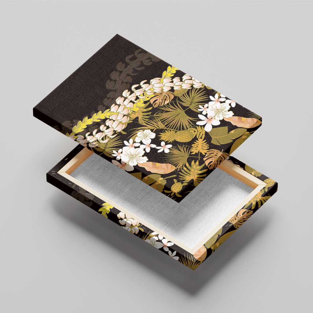 Kula Aloha Hawaii Lei Canvas Wall Art Tropical Flowers Elegant Vibe - Polynesian Pride