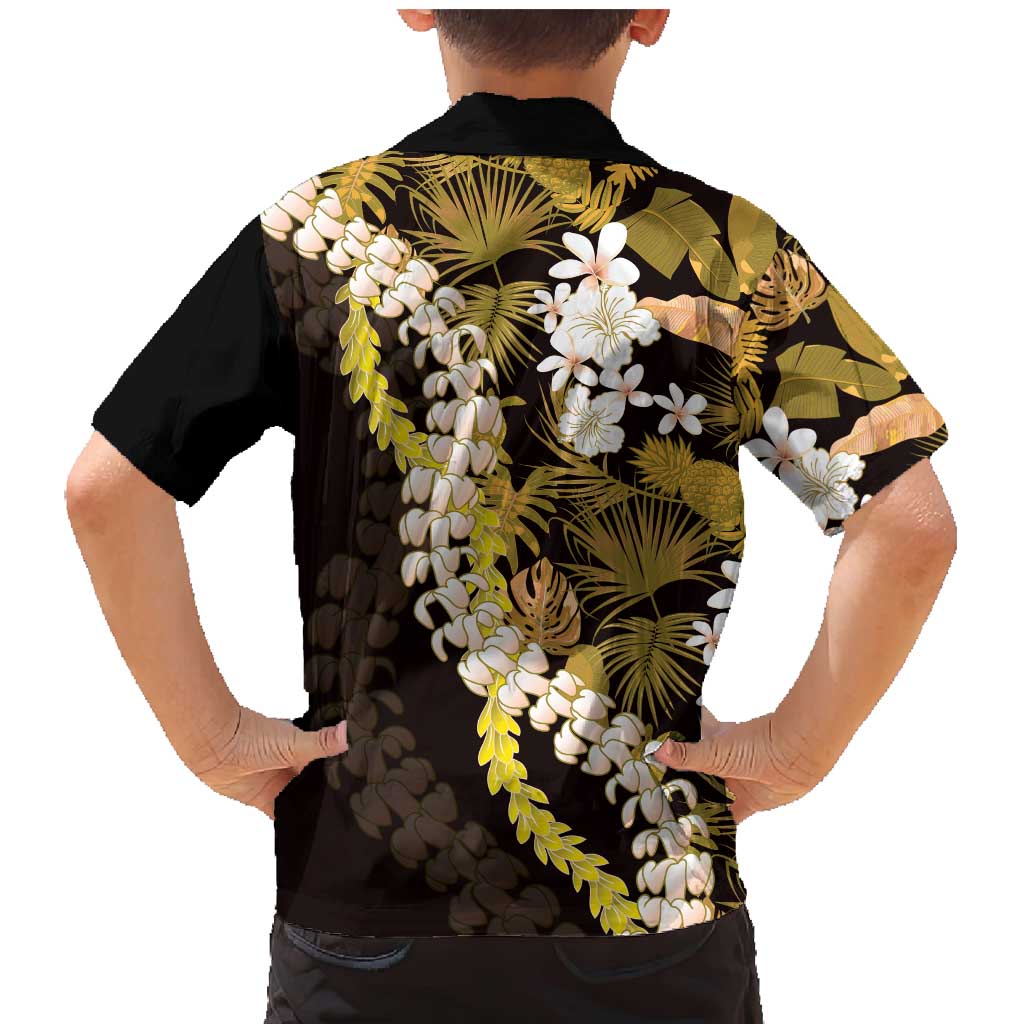 Kula Aloha Hawaii Lei Family Matching Mermaid Dress and Hawaiian Shirt Tropical Flowers Elegant Vibe - Polynesian Pride