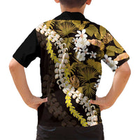 Kula Aloha Hawaii Lei Family Matching Off Shoulder Short Dress and Hawaiian Shirt Tropical Flowers Elegant Vibe - Polynesian Pride