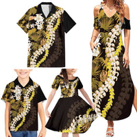 Kula Aloha Hawaii Lei Family Matching Summer Maxi Dress and Hawaiian Shirt Tropical Flowers Elegant Vibe - Polynesian Pride