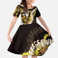 Kula Aloha Hawaii Lei Family Matching Tank Maxi Dress and Hawaiian Shirt Tropical Flowers Elegant Vibe - Polynesian Pride