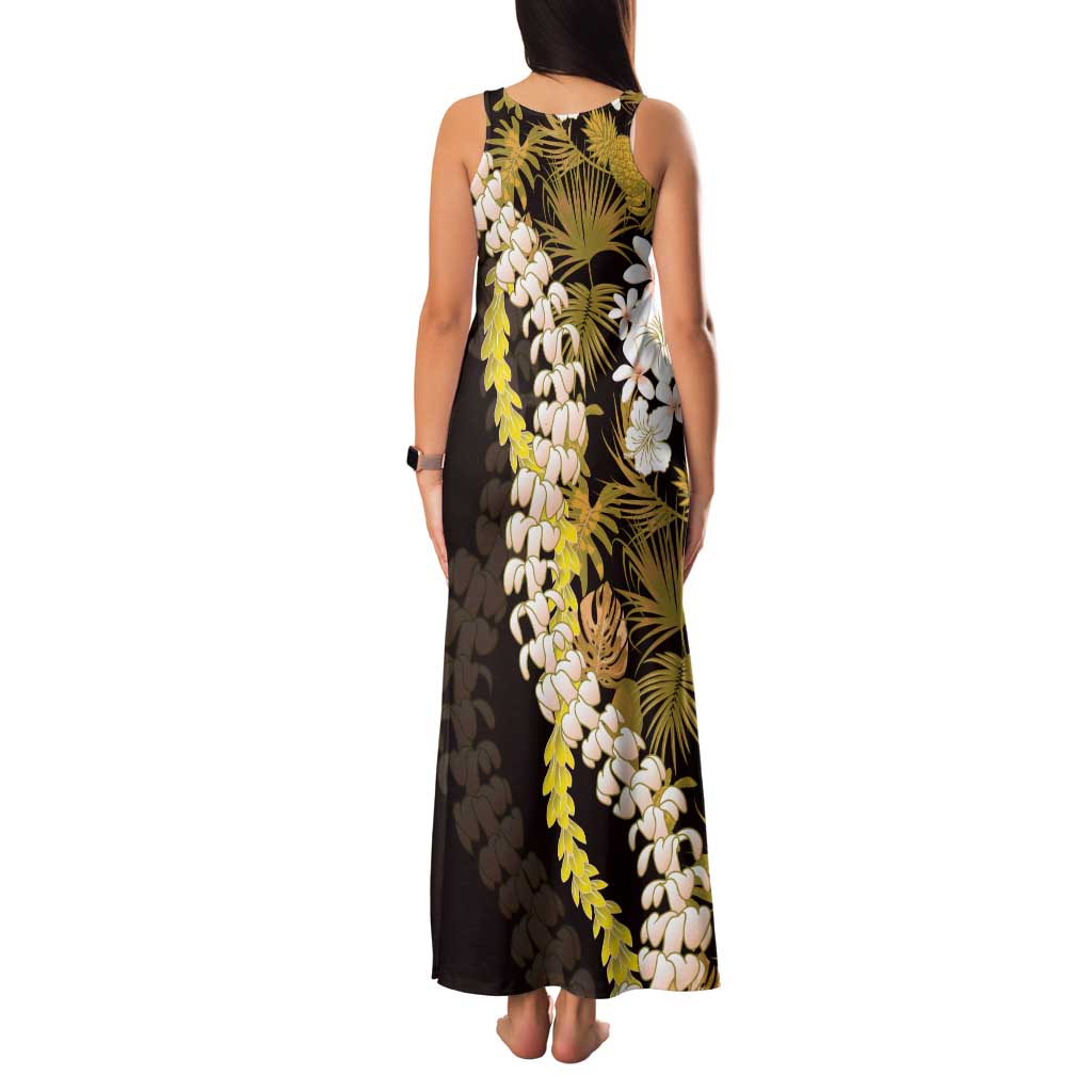 Kula Aloha Hawaii Lei Family Matching Tank Maxi Dress and Hawaiian Shirt Tropical Flowers Elegant Vibe - Polynesian Pride