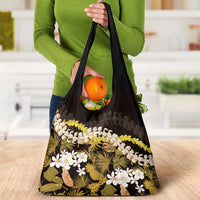 Kula Aloha Hawaii Lei Grocery Bag Tropical Flowers Elegant Vibe - Polynesian Pride