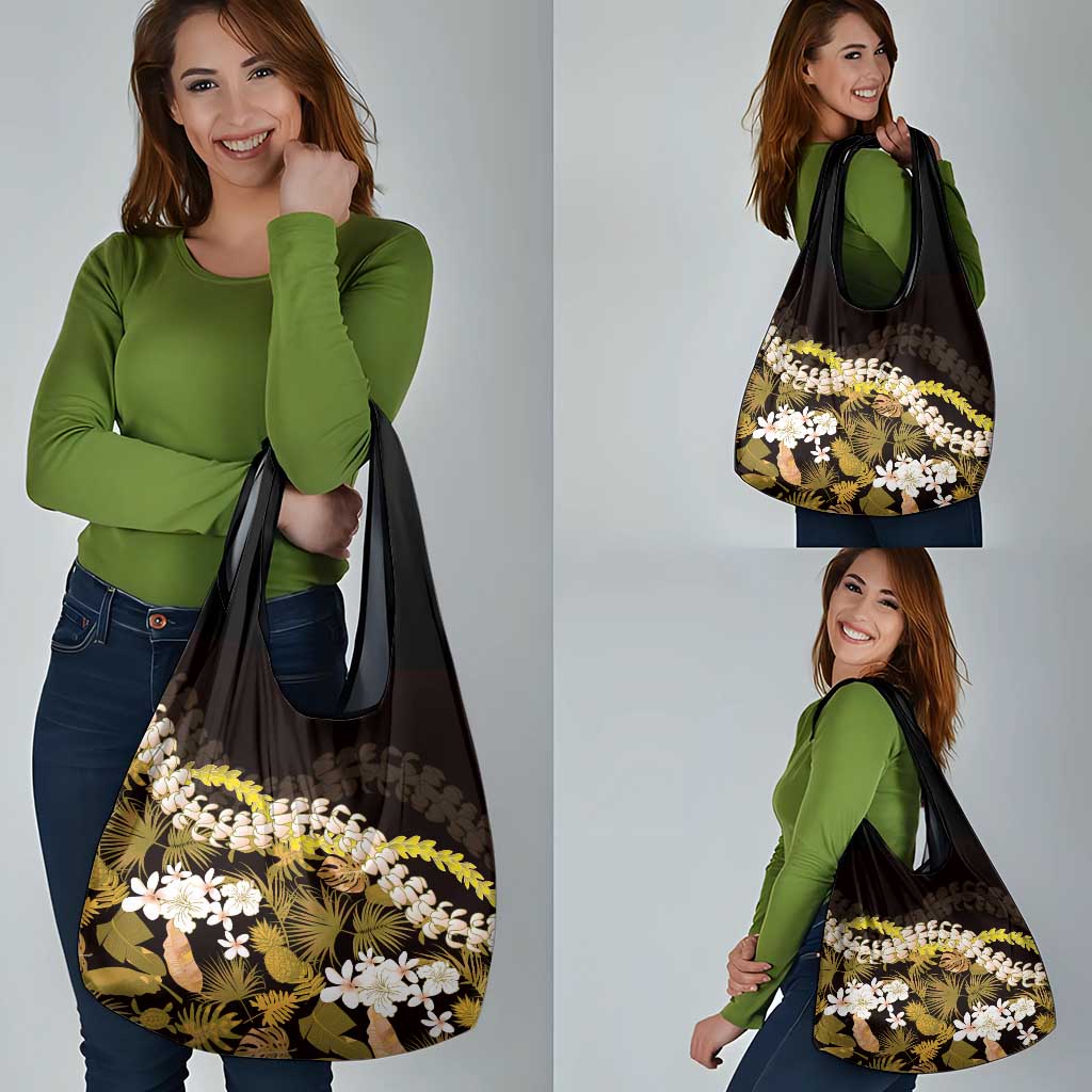 Kula Aloha Hawaii Lei Grocery Bag Tropical Flowers Elegant Vibe - Polynesian Pride