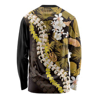 Kula Aloha Hawaii Lei Long Sleeve Shirt Tropical Flowers Elegant Vibe - Polynesian Pride