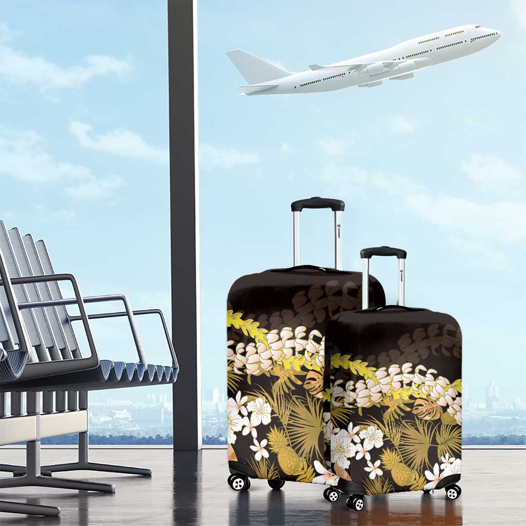 Kula Aloha Hawaii Lei Luggage Cover Tropical Flowers Elegant Vibe - Polynesian Pride