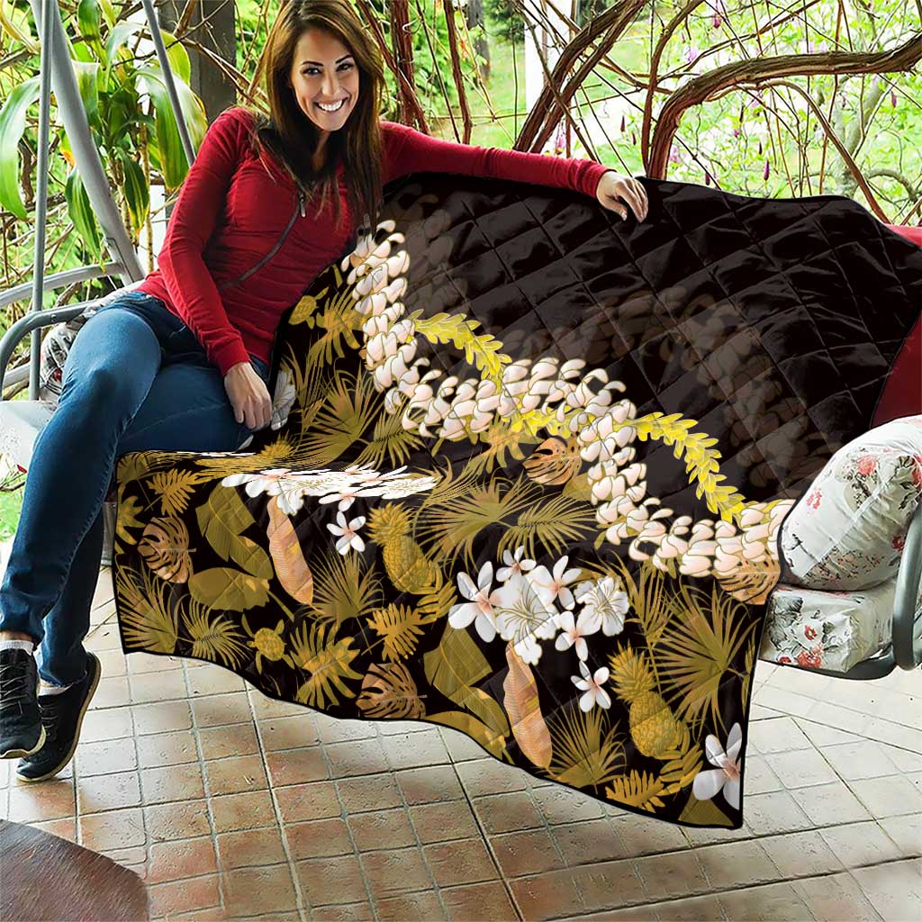 Kula Aloha Hawaii Lei Quilt Tropical Flowers Elegant Vibe - Polynesian Pride