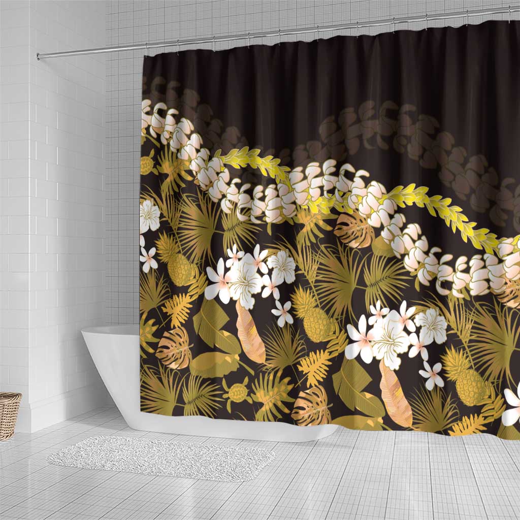 Kula Aloha Hawaii Lei Shower Curtain Tropical Flowers Elegant Vibe - Polynesian Pride