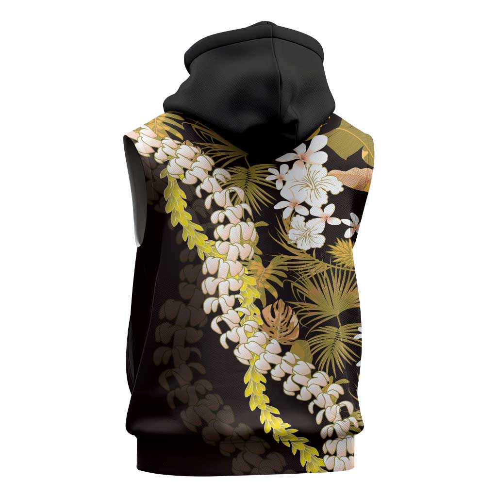 Kula Aloha Hawaii Lei Sleeveless Hoodie Tropical Flowers Elegant Vibe - Polynesian Pride
