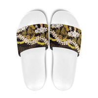 Kula Aloha Hawaii Lei Slide Sandals Tropical Flowers Elegant Vibe - Polynesian Pride