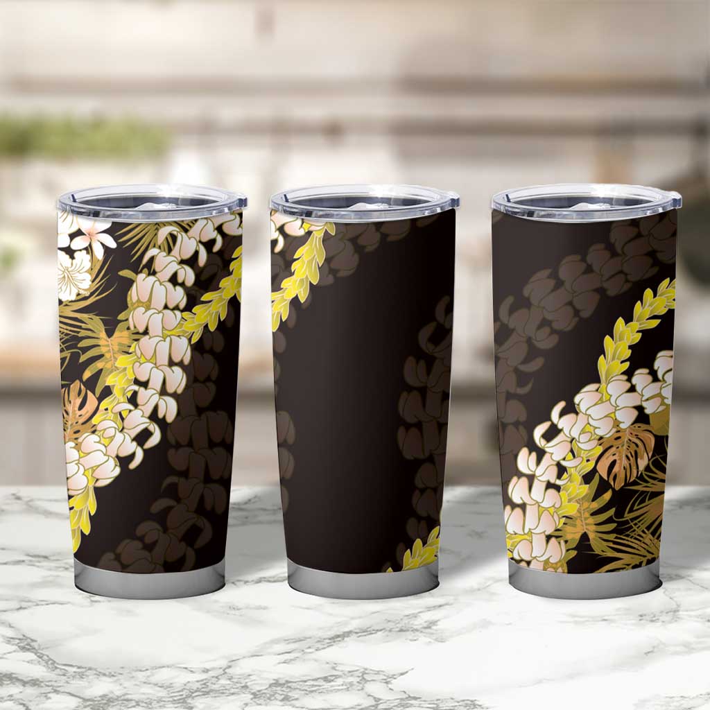 Kula Aloha Hawaii Lei Tumbler Cup Tropical Flowers Elegant Vibe - Polynesian Pride