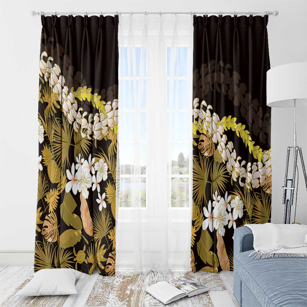 Kula Aloha Hawaii Lei Window Curtain Tropical Flowers Elegant Vibe - Polynesian Pride