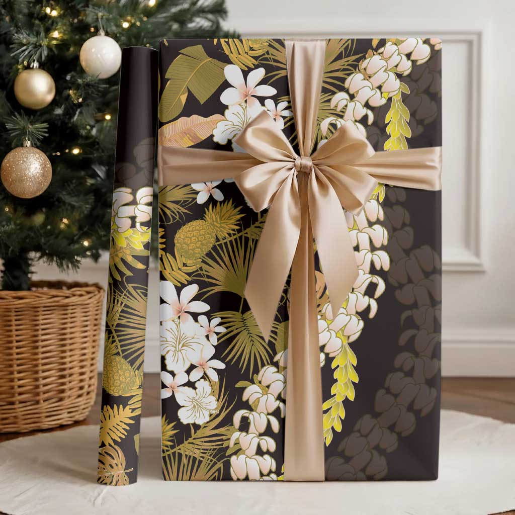 Kula Aloha Hawaii Lei Wrapping Paper Tropical Flowers Elegant Vibe - Polynesian Pride