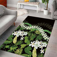 Omaomao Aloha Hawaii Lei Area Rug Tropical Flowers Elegant Vibe - Polynesian Pride