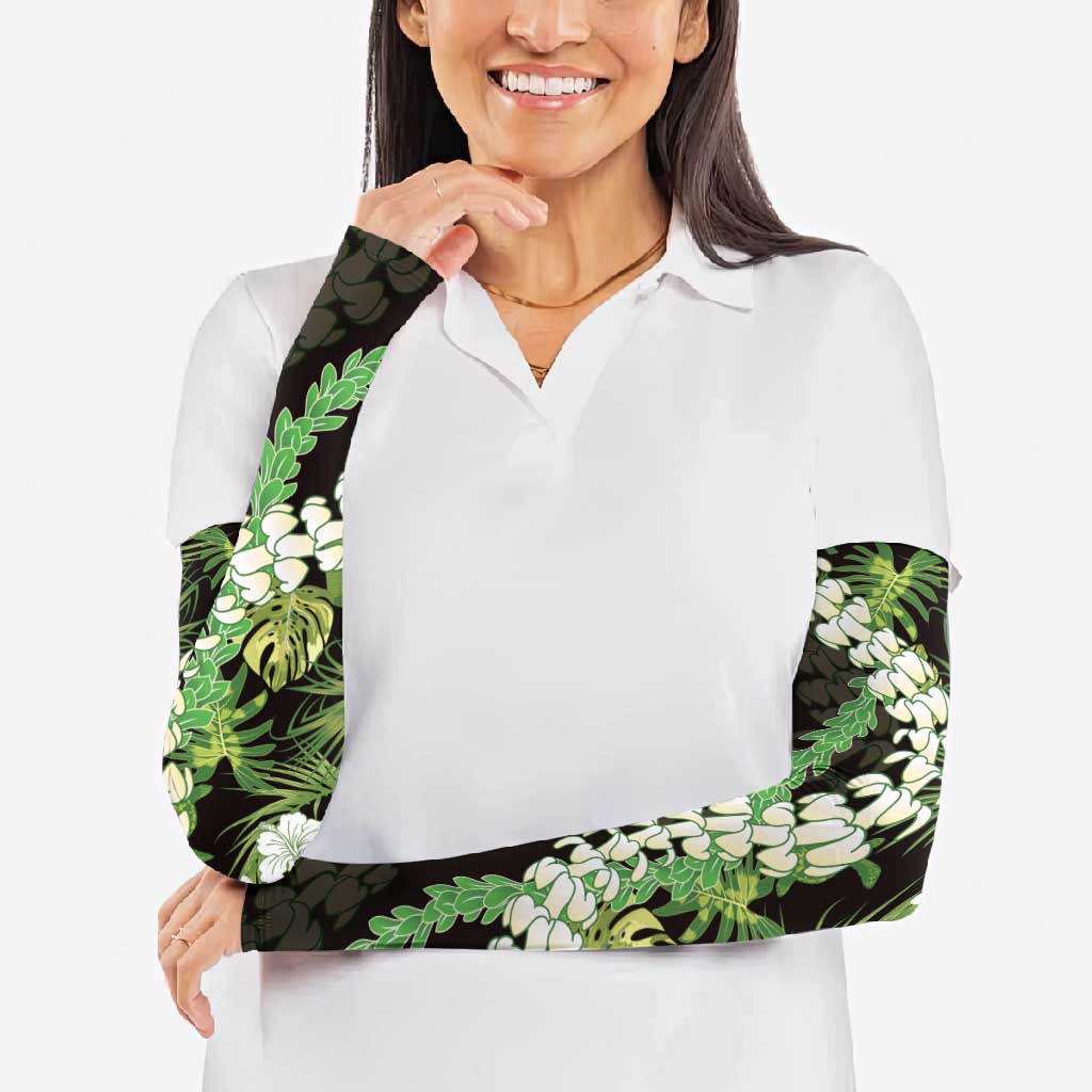 Omaomao Aloha Hawaii Lei Arm Sleeves Tropical Flowers Elegant Vibe - Polynesian Pride
