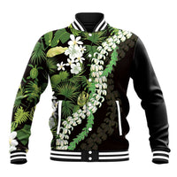 Omaomao Aloha Hawaii Lei Baseball Jacket Tropical Flowers Elegant Vibe - Polynesian Pride
