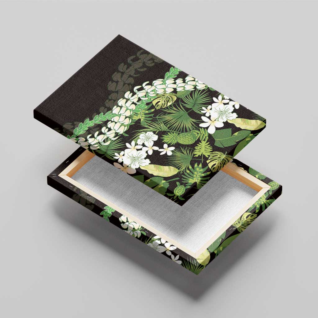 Omaomao Aloha Hawaii Lei Canvas Wall Art Tropical Flowers Elegant Vibe - Polynesian Pride