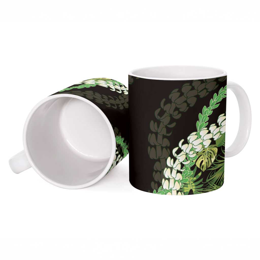 Omaomao Aloha Hawaii Lei Ceramic Mug Tropical Flowers Elegant Vibe - Polynesian Pride