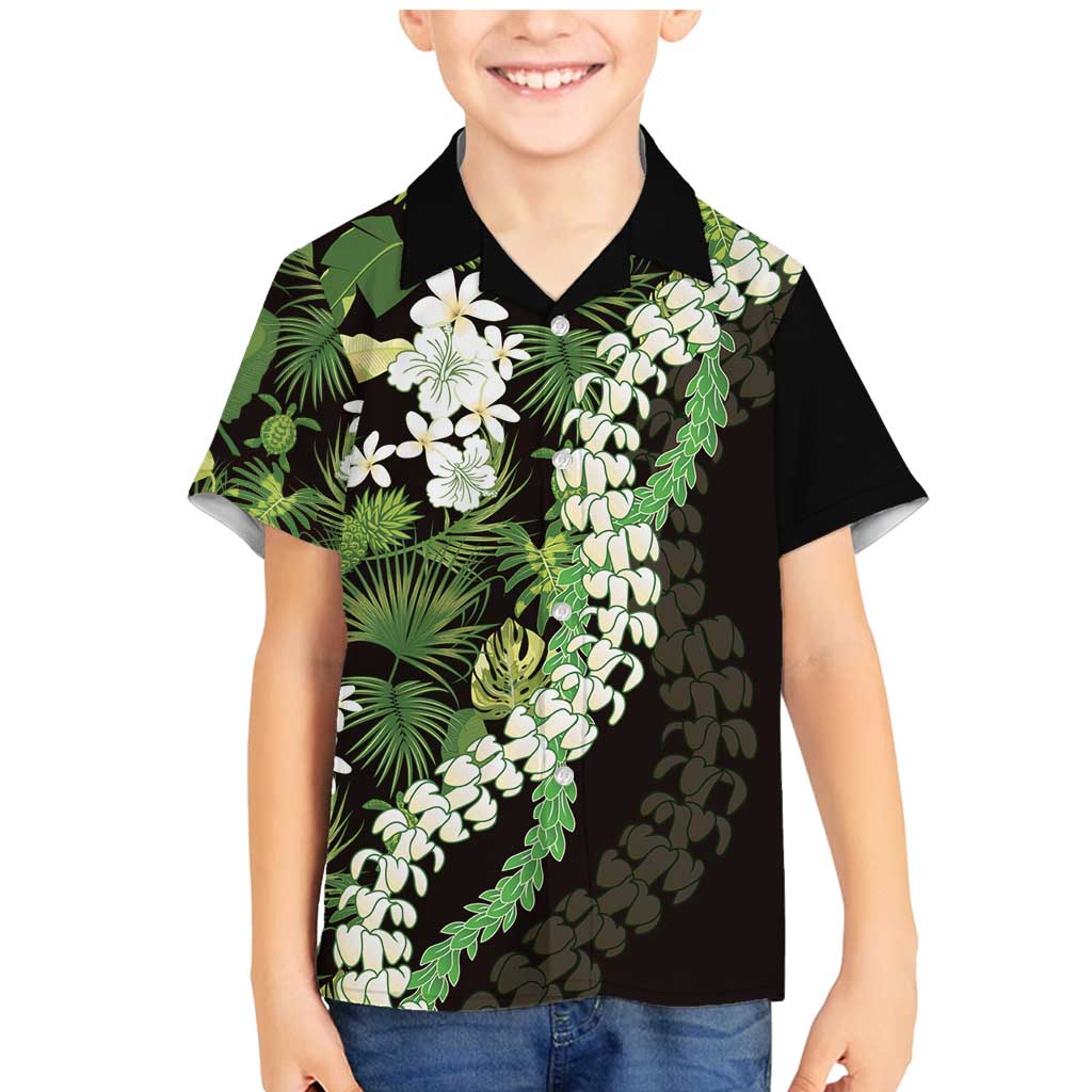 Omaomao Aloha Hawaii Lei Family Matching Mermaid Dress and Hawaiian Shirt Tropical Flowers Elegant Vibe - Polynesian Pride