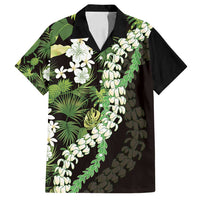Omaomao Aloha Hawaii Lei Family Matching Off Shoulder Short Dress and Hawaiian Shirt Tropical Flowers Elegant Vibe - Polynesian Pride