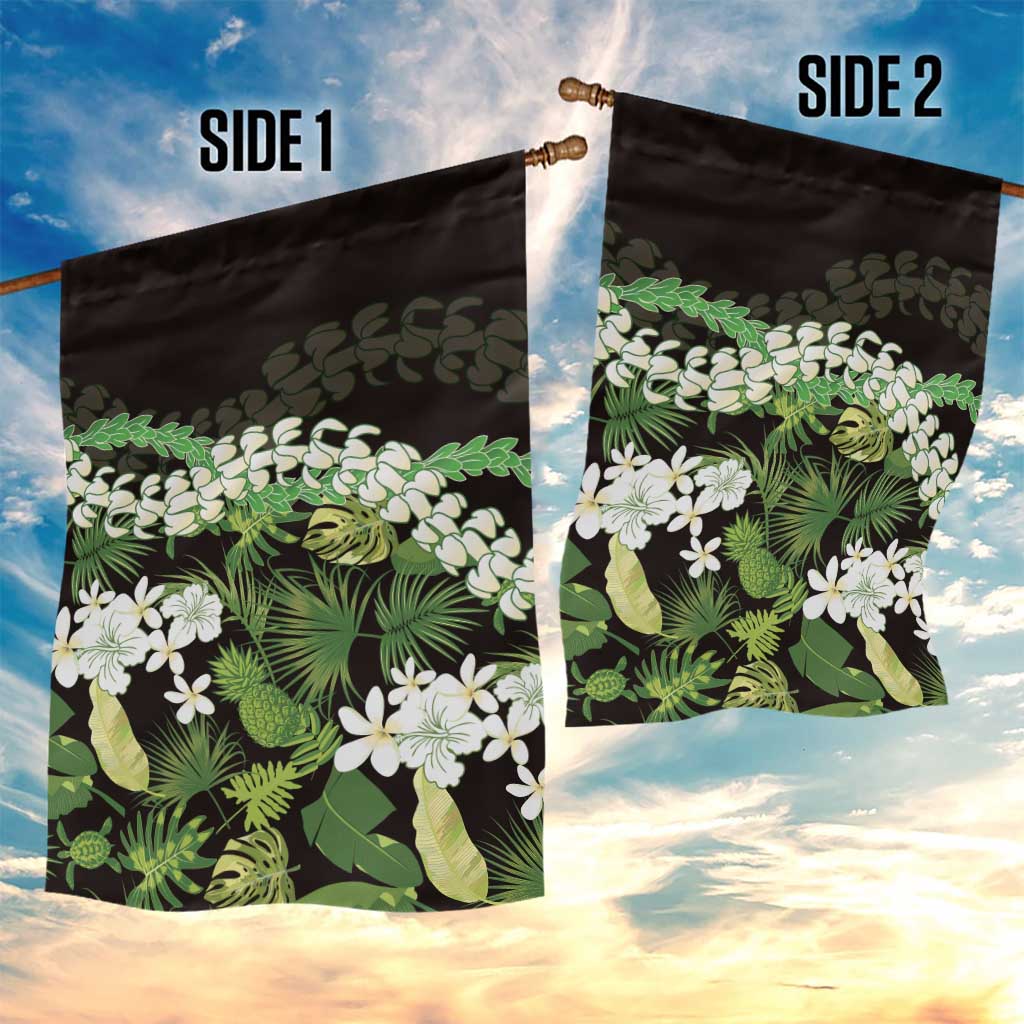 Omaomao Aloha Hawaii Lei Garden Flag Tropical Flowers Elegant Vibe - Polynesian Pride
