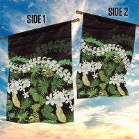 Omaomao Aloha Hawaii Lei Garden Flag Tropical Flowers Elegant Vibe - Polynesian Pride