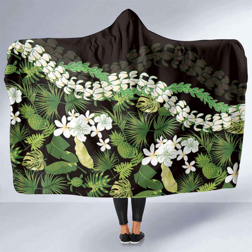 Omaomao Aloha Hawaii Lei Hooded Blanket Tropical Flowers Elegant Vibe - Polynesian Pride