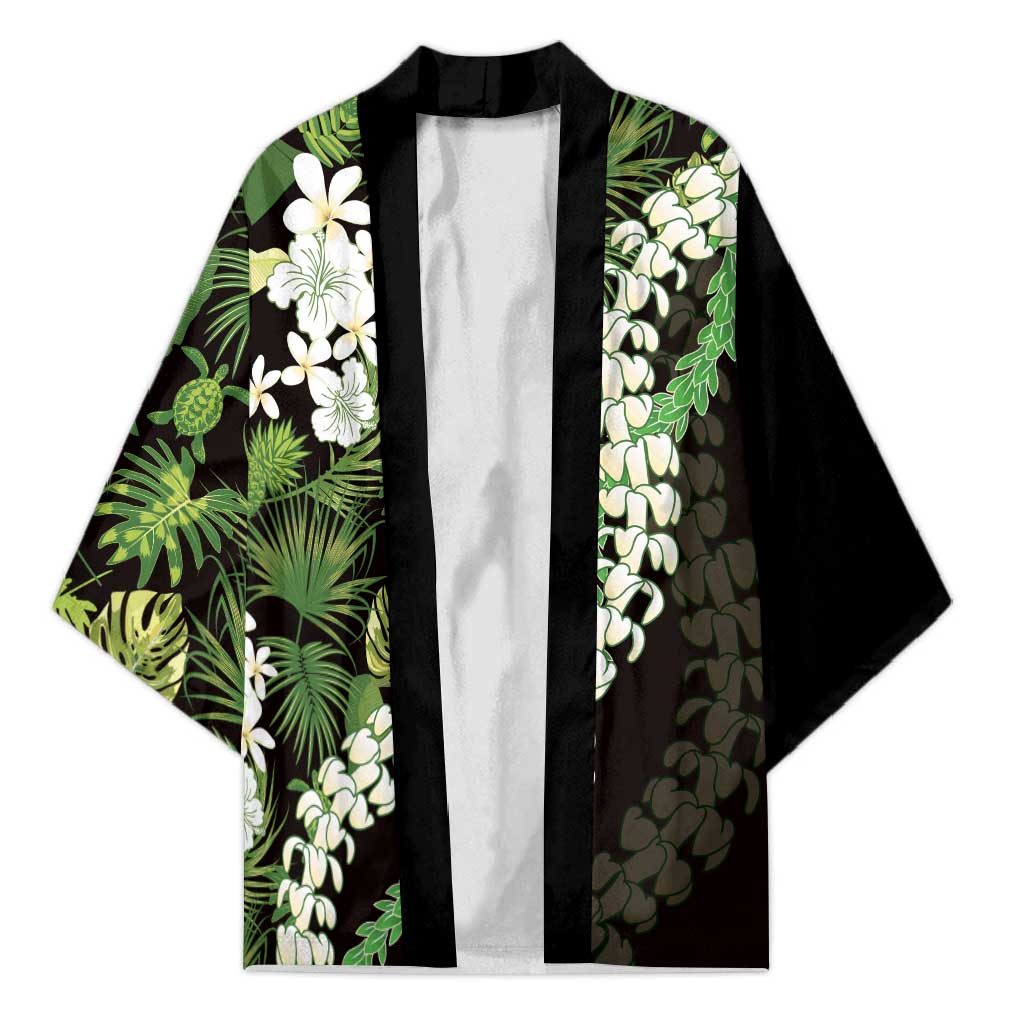 Omaomao Aloha Hawaii Lei Kimono Tropical Flowers Elegant Vibe - Polynesian Pride