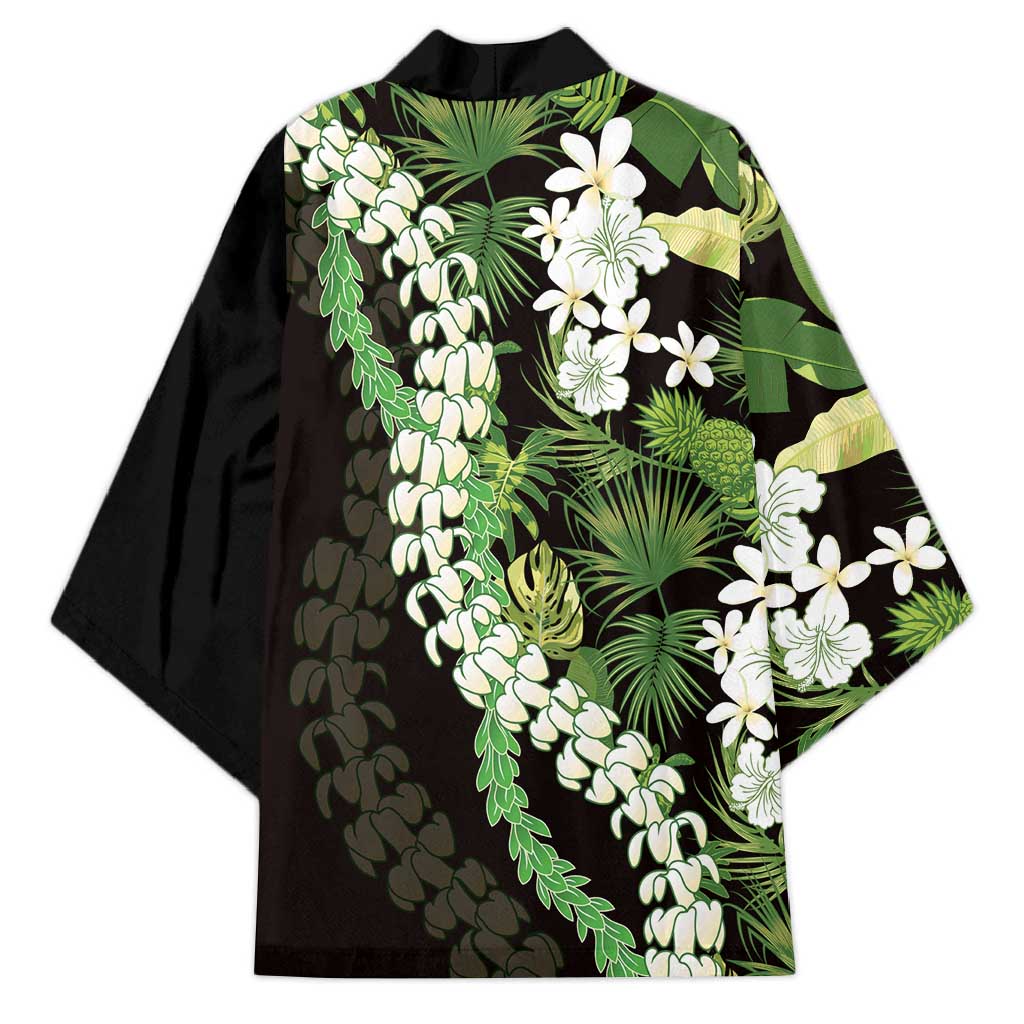 Omaomao Aloha Hawaii Lei Kimono Tropical Flowers Elegant Vibe - Polynesian Pride